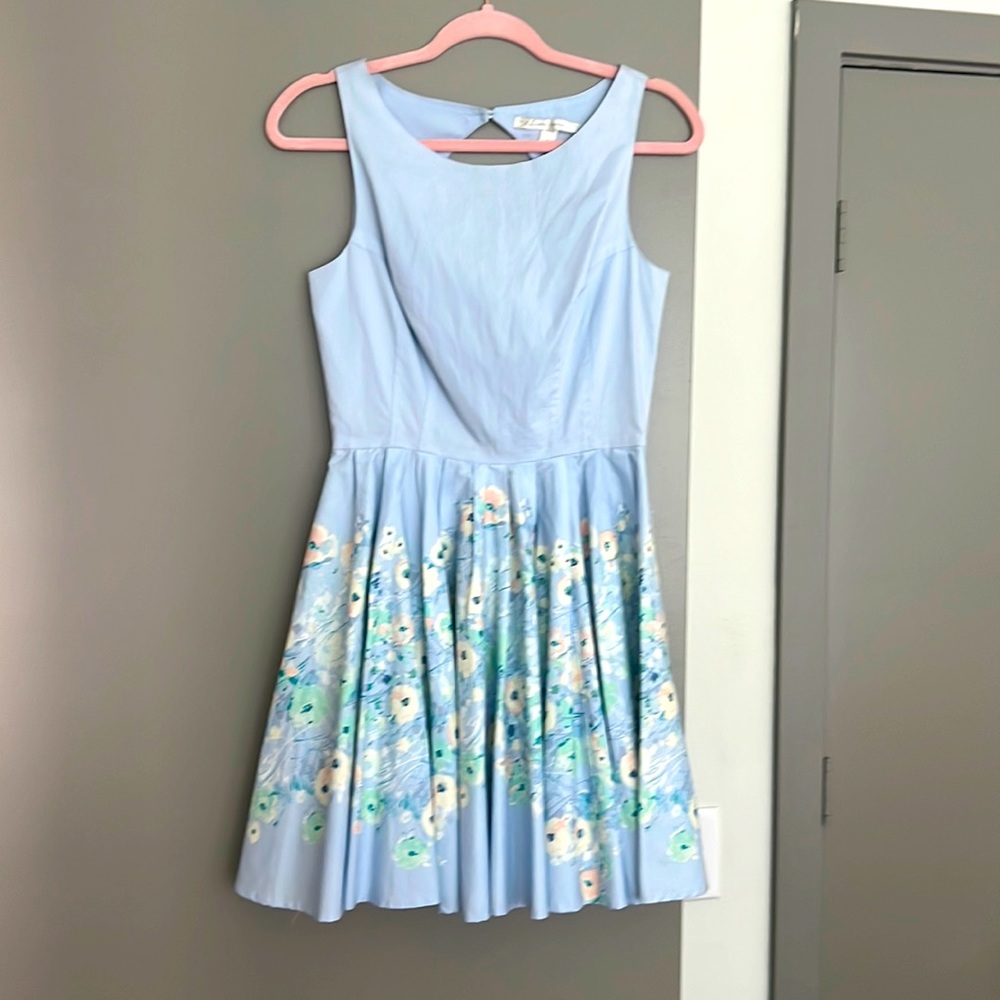 LC LAUREN CONRAD Blue Poplin Dress, 4
